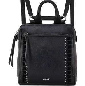 NWOT The Sak Loyola Convertible Small Black Leather Backpack